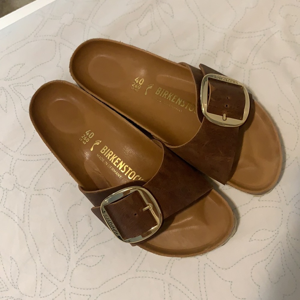 Birkenstock big buckle Madrid sandals